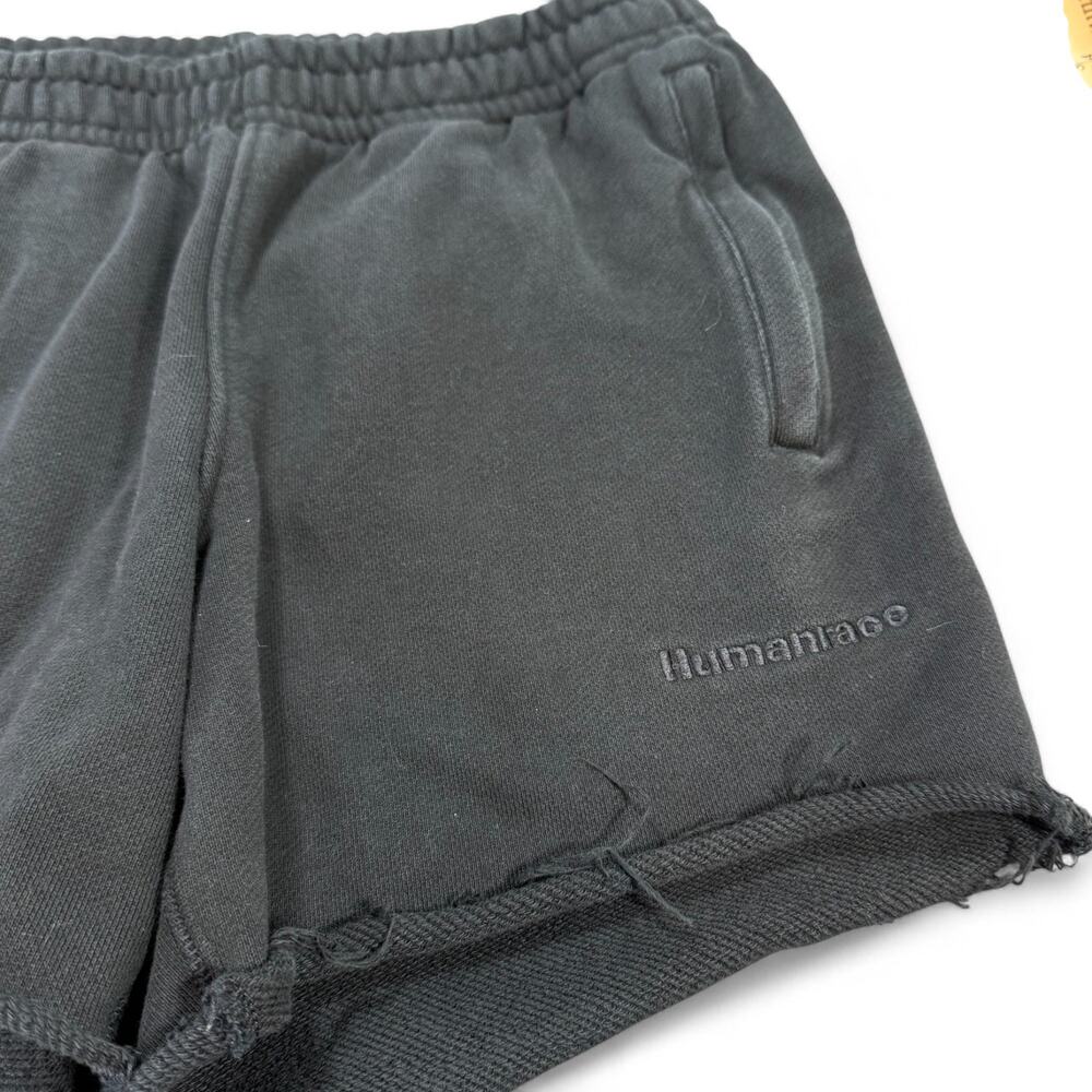 Adidas Humanrace Pharrell Williams Sport Upcycled Black Raw Hem Cut-off Shorts M